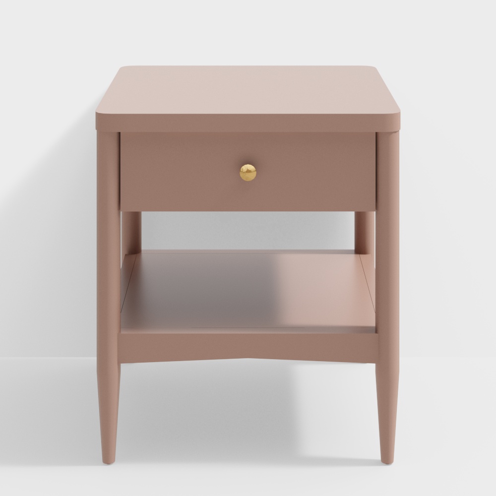 Minimalist Side Table 3D Model – Scandinavian Design