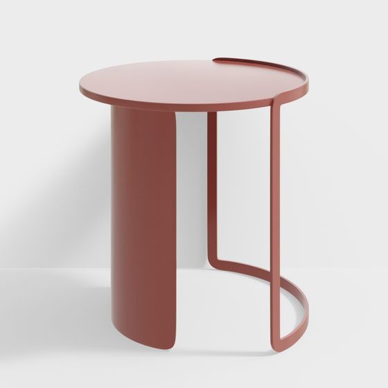 Sleek Streamline Side Table 3D model