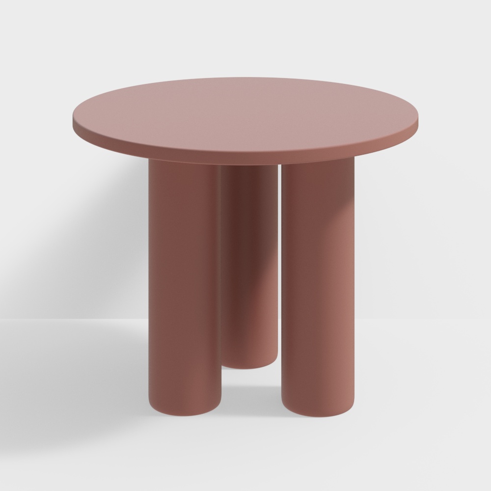 Table d'appoint rouge de style moderne