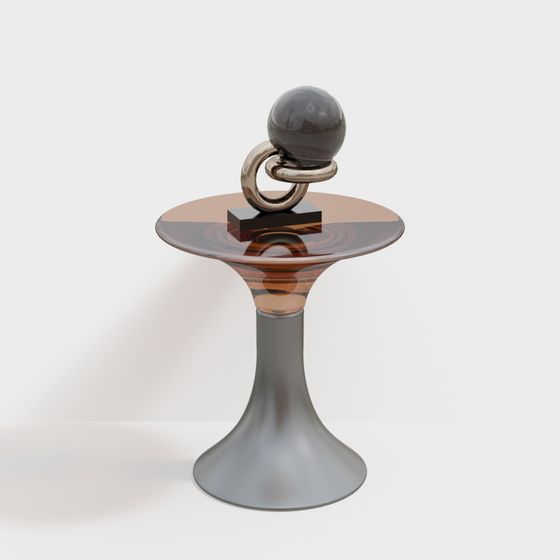 Coin supérieur de table basse de style moderne en verre