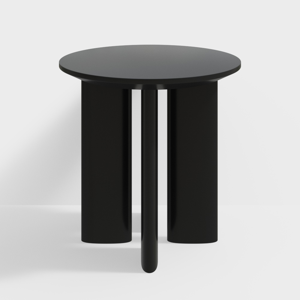 모던 솔리드 블랙 사이드 테이블