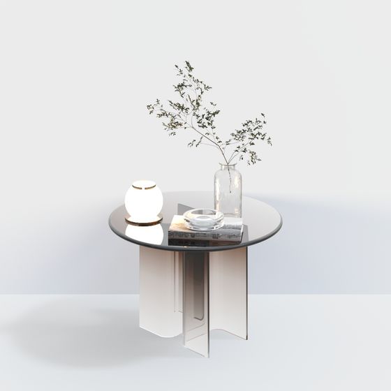 Glass Art Table 3D model