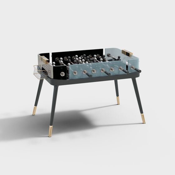 Stylish Low-Poly Football Table 3D model