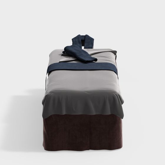 Earth Tone Beauty Bed 3D Model - Elegant Spa Solution