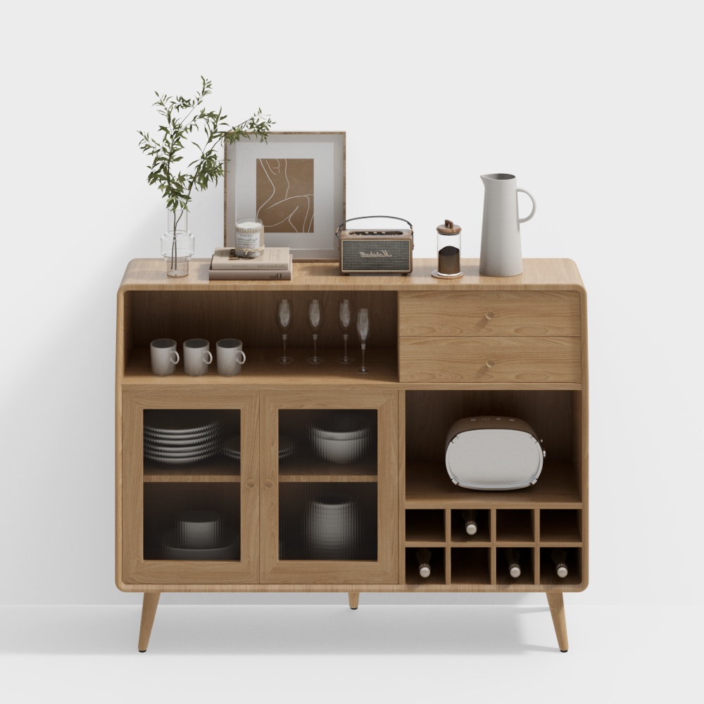 Madia in legno Wabi-sabi