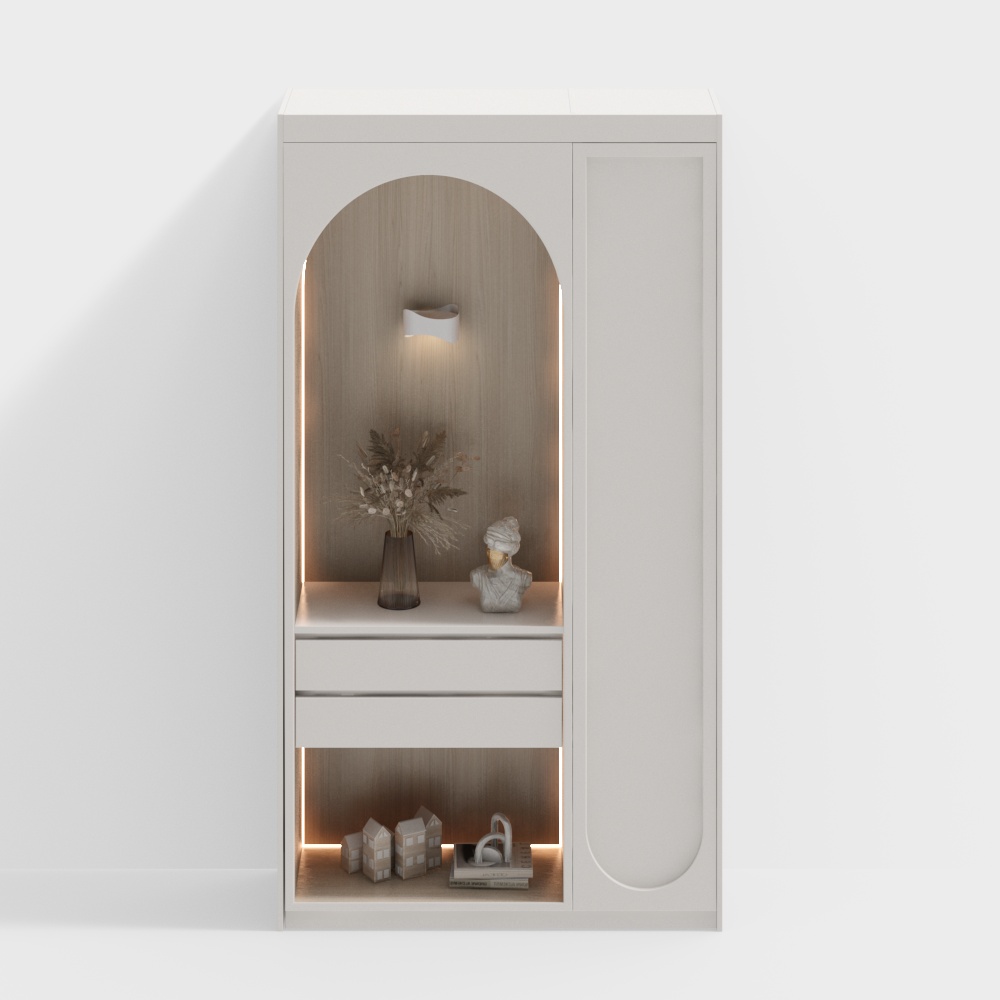 Nordic style white sideboard