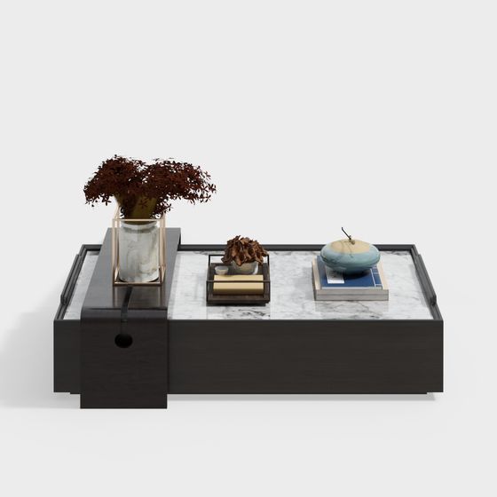 Elegant Low-Polygon Coffee Table 3D model