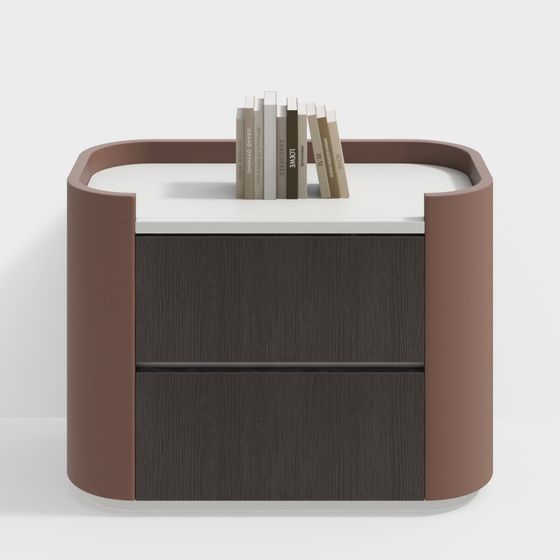 Mesa de noche roja de ladrillo sencilla