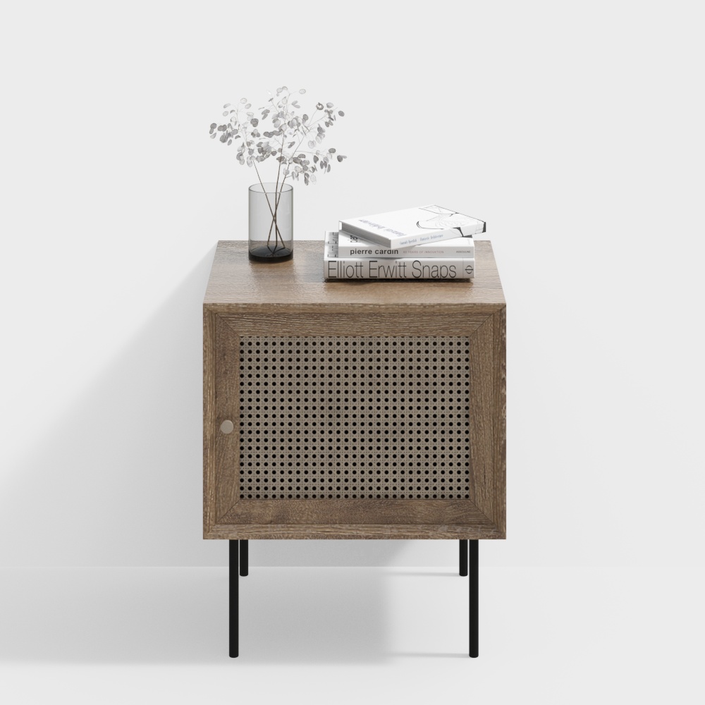 City Corner Side Cabinet 3D Model – Modern Minimalist Design