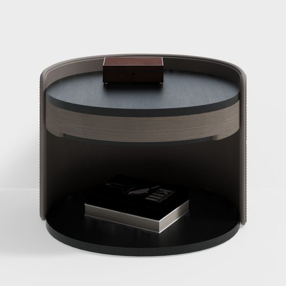 Stylish Round End Table 3D model