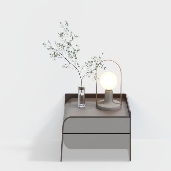 Modern Minimalist Nightstand 3D model
