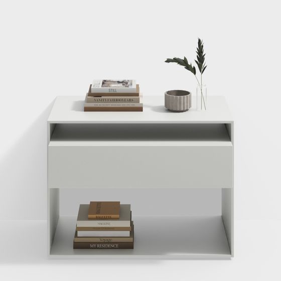 Modern Minimalist Bedside Table 3D model