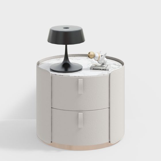 현대적인 미니멀리스트 원형 침대 옆 탁자