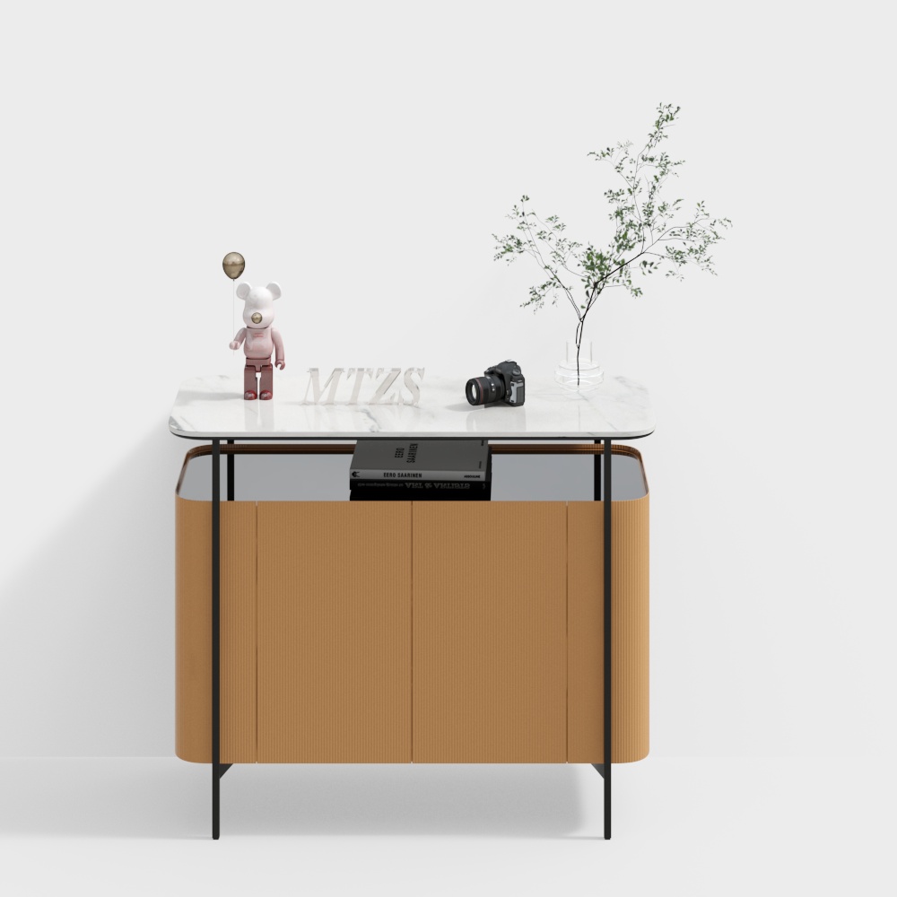 Credenza arancione minimalista moderna