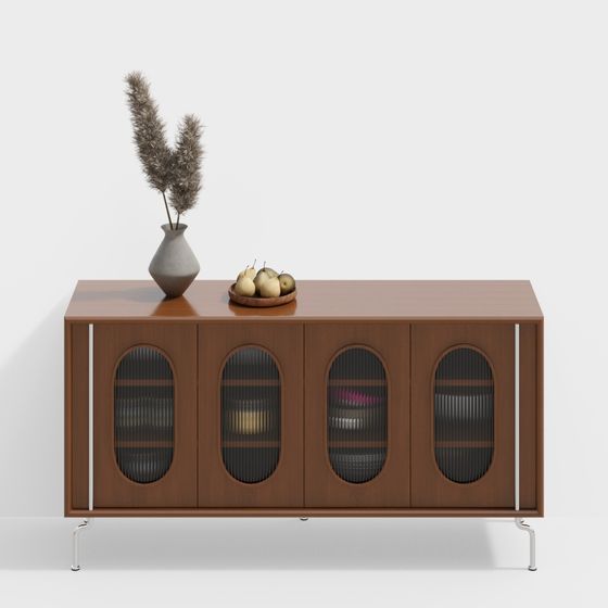 木製北欧ミニマリストサイドボード