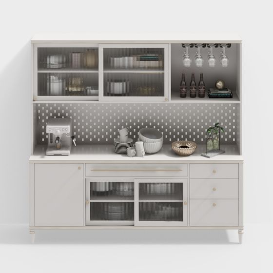 Stylish Bar Cabinet 3D model for Modern Interiors