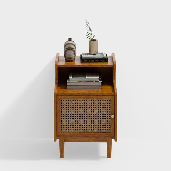 Vintage Bedside Table 3D model