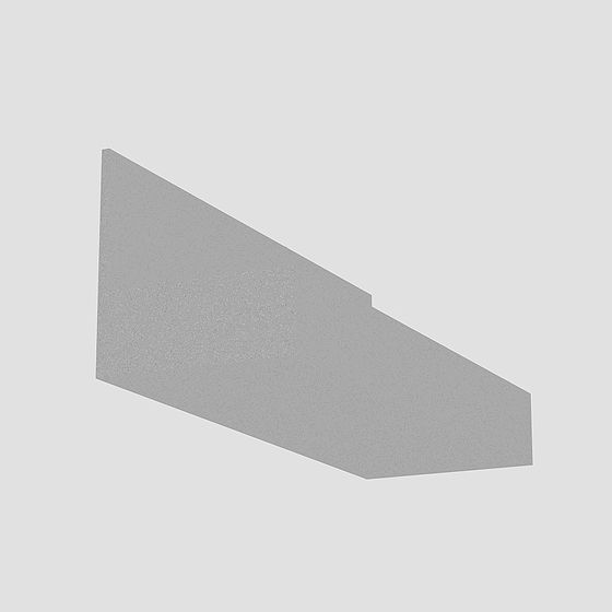 Stylish Angle Line Molding 3D Model in Earth Color