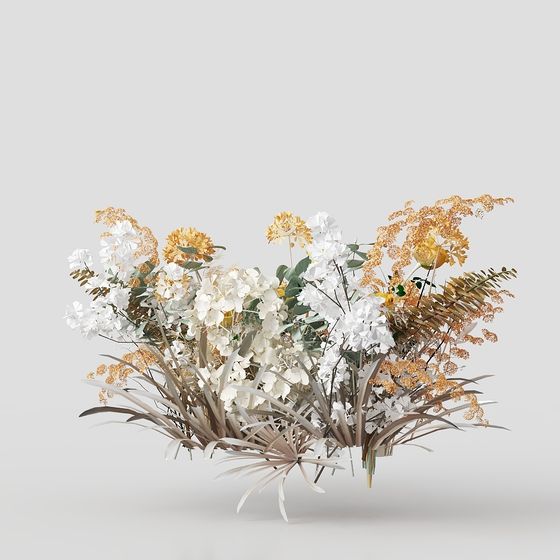 Dreamy Floral Garden Low Poly 3D Model