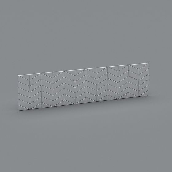 Herringbone Panel 3D model for Modern Design