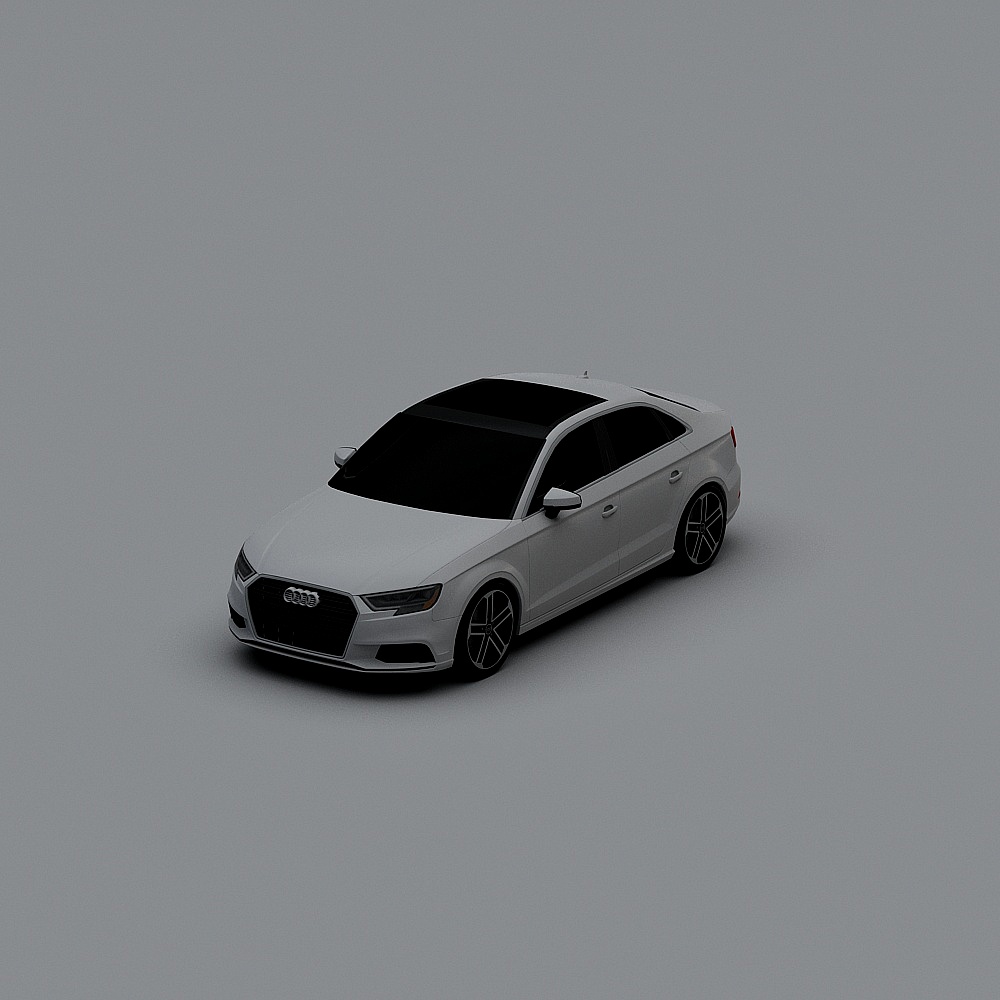 Audi Sedan Low-Polygon 3D Model