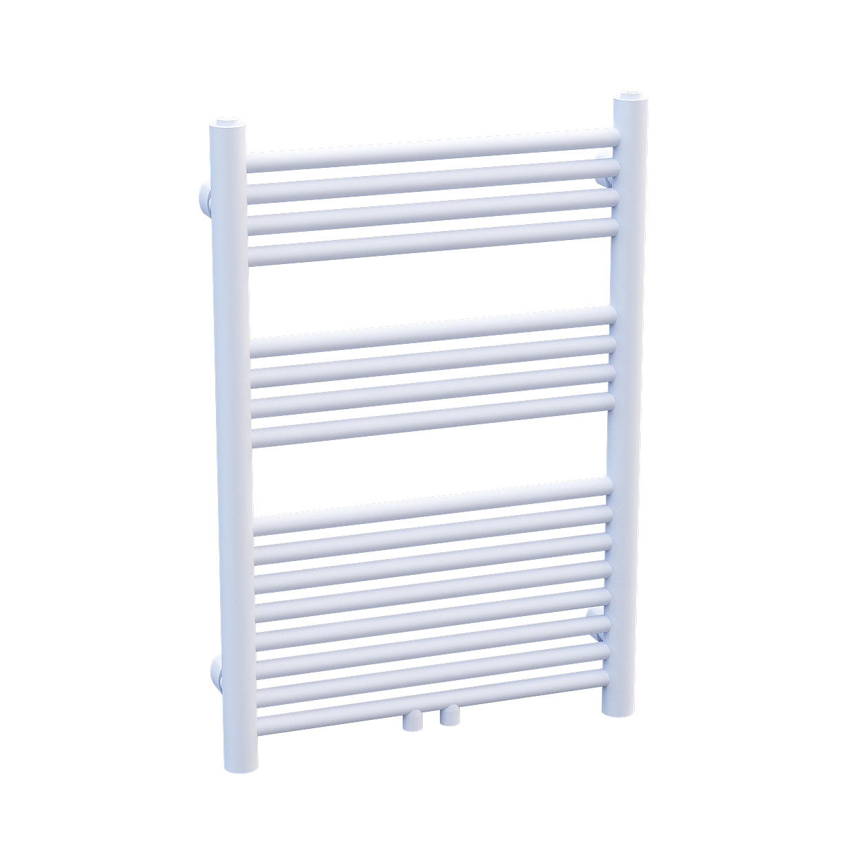 Modern Minimalist Bathroom Towel Rack 3D Model – Silver Metallic