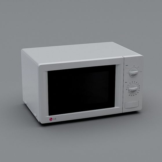 Sleek Low-Polygon Microwave 3D model