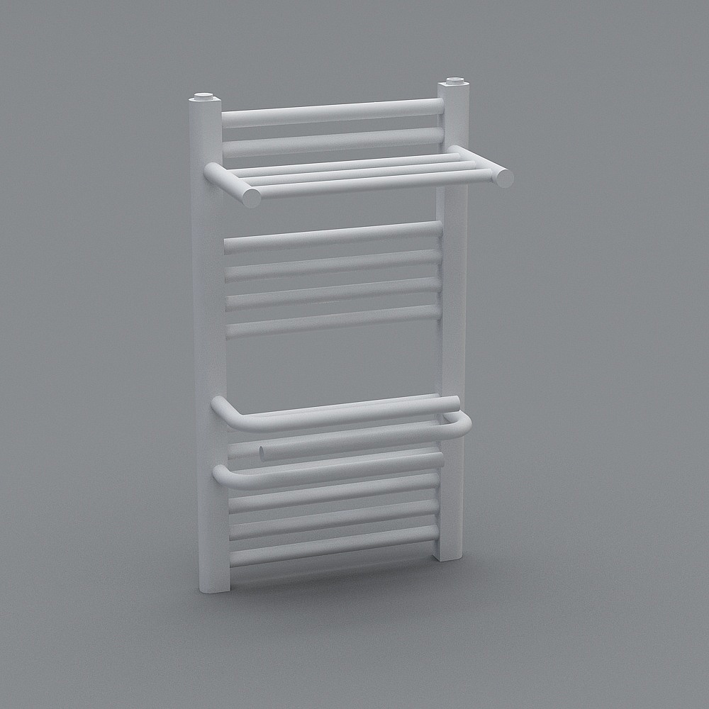 Low-Poly Towel Rack 3D model for Modern Bathrooms