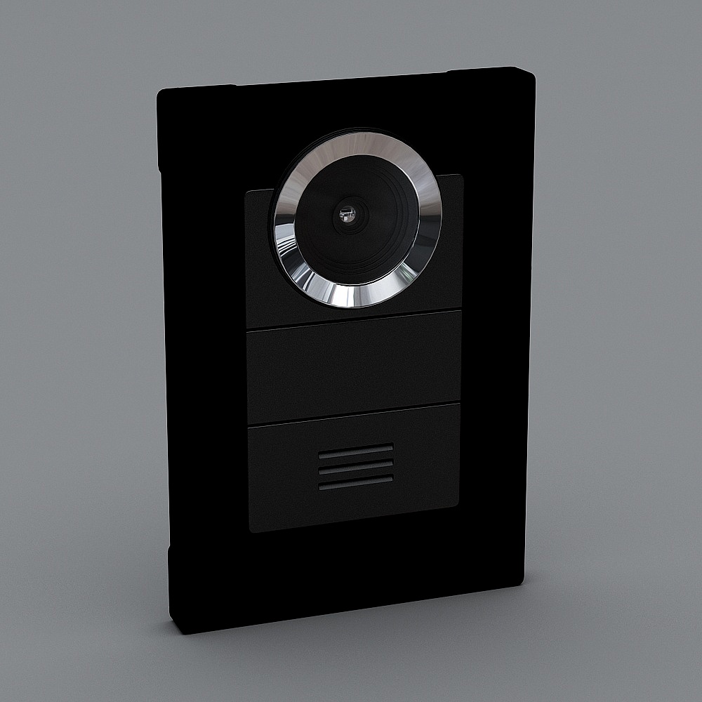 Stylish Smart Doorbell 3D model for Modern Designs