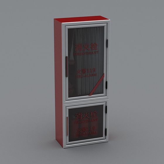 Low-Poly Fire Hydrant Storage Cabinet 3D model