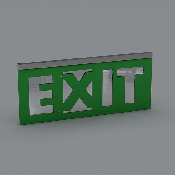Exit Sign 3D model