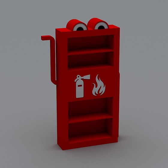 Earth Color Fire Extinguisher 3D Model for Safety