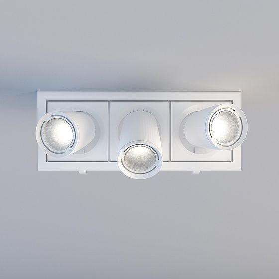 Triple Head Pendant Light 3D Model