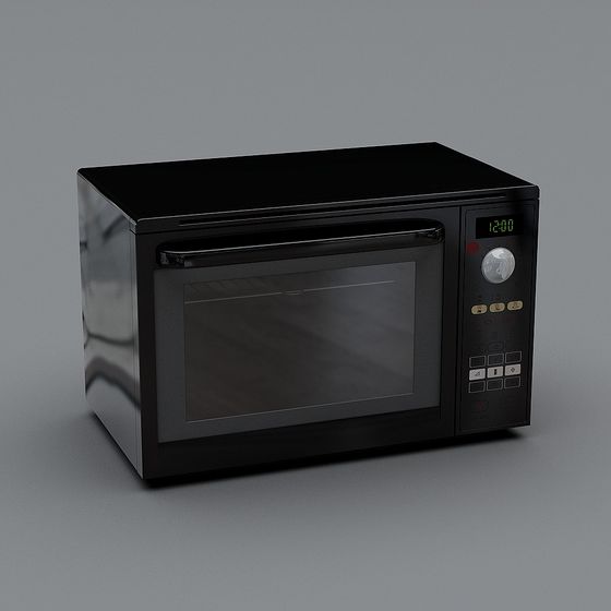 Elegant Low-Poly Microwave 3D model