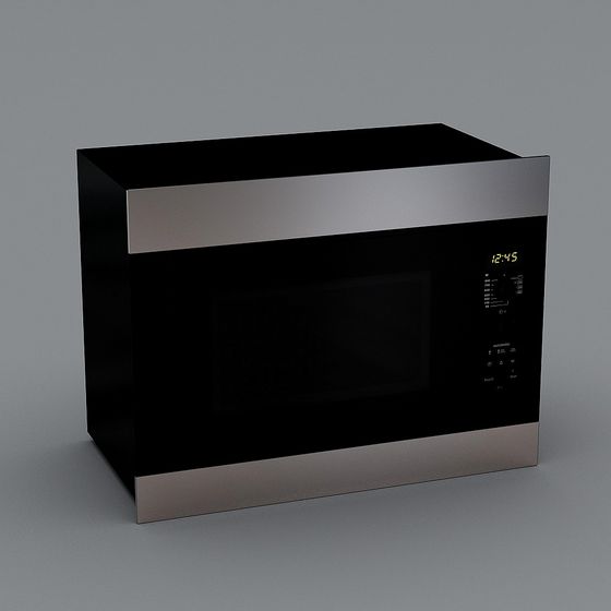 Sleek Low-Poly Microwave 3D model