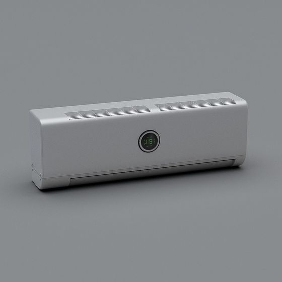Futuristic Low-Polygon Air Conditioner 3D model