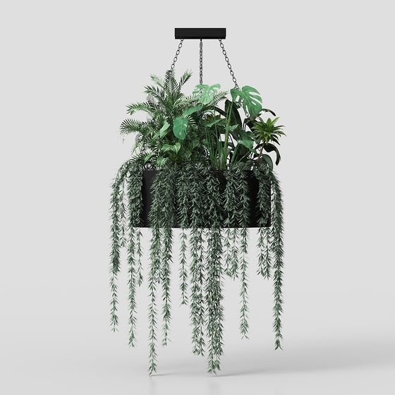Hanging Plant Basket 3D Model Bringing Nature Indoors