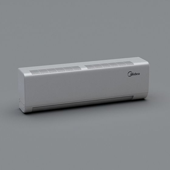 Minimalist Midea Wall-Mounted Air Conditioner 3D Model