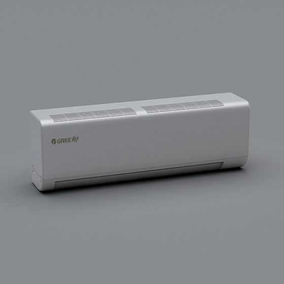 Gree Air Conditioner 3D Model in Low Polygon Style