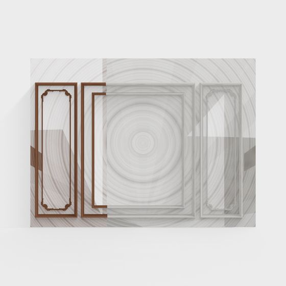 Abstract Frame 3D model for Artistic Spaces