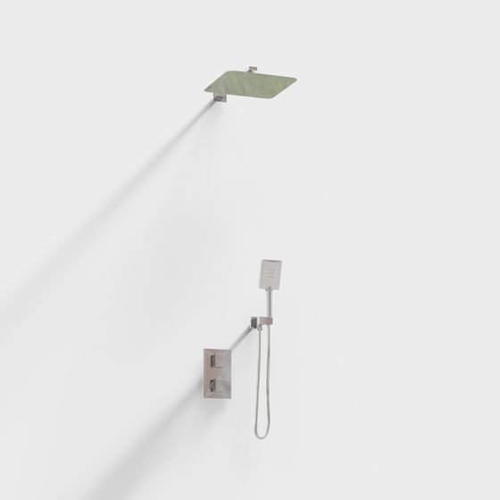 Modern Minimalist Shower System 3D model