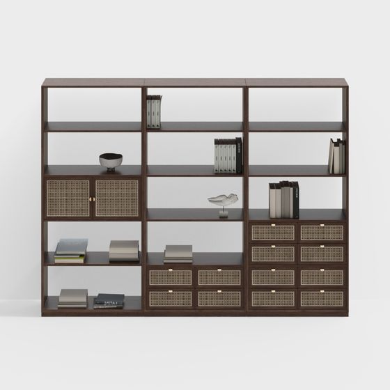 Urban Elegance Bookshelf 3D model for Modern Spaces