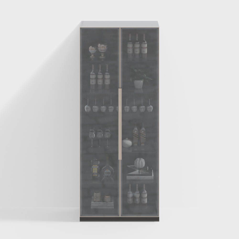 현대적인 미니멀리스트 와인 캐비닛