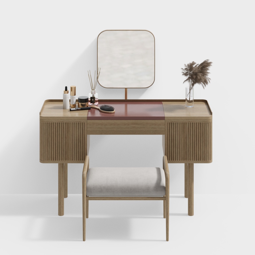 Wood-colored dresser