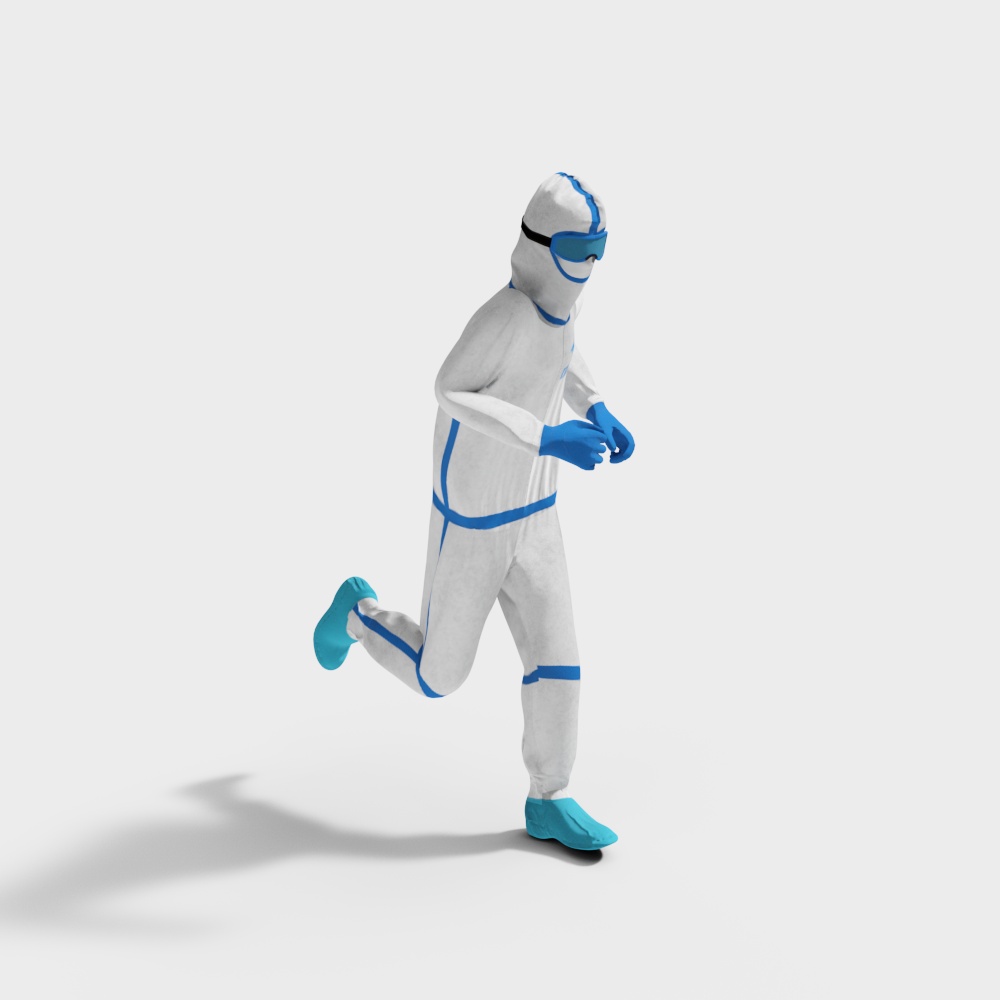 Low-Poly High-Detail Protector Runner 3D model