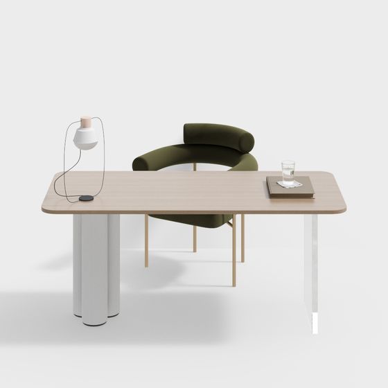 Modern Minimalist Desk Chair 3D Model