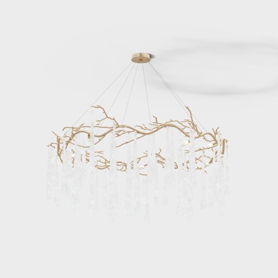 Winter Branches Chandelier 3D model