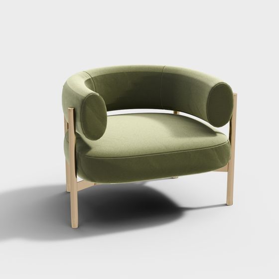 Cozy Curve 3D model Chair for Modern Interiors