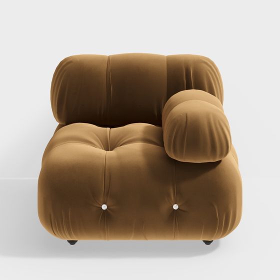 Cushy Comfort Low-Poly Sofa 3D model