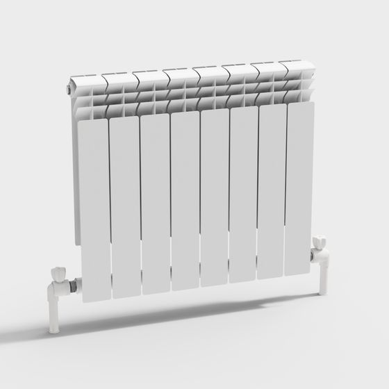 Stylish Low-Polygon Radiator 3D model for Modern Interiors